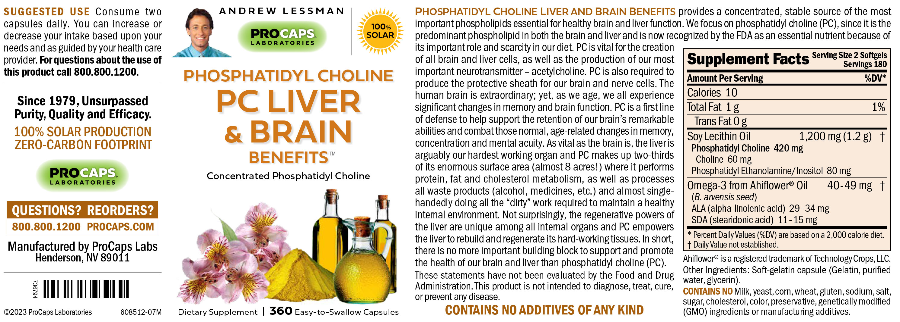Phosphatidyl Choline Liver and Brain Benefits 60 Capsules 9792592 HSN