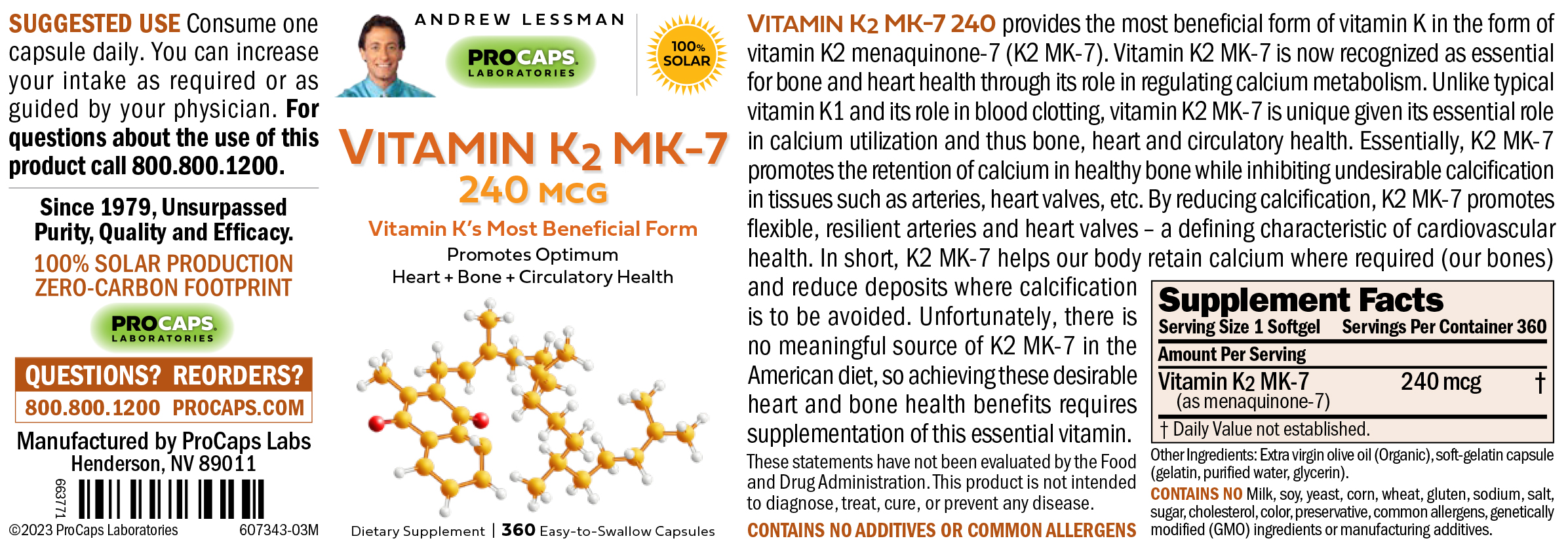 Vitamin K2 MK7 240 10080377 HSN