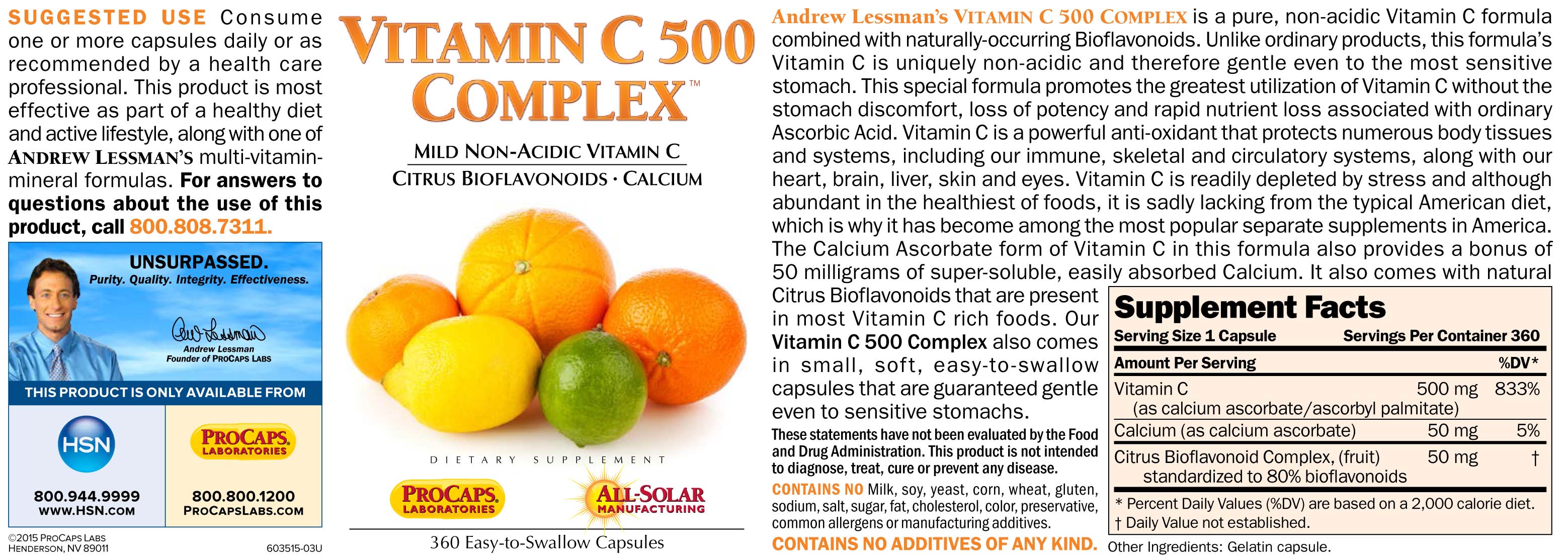 Vitamin C500 Complex 10060846 HSN