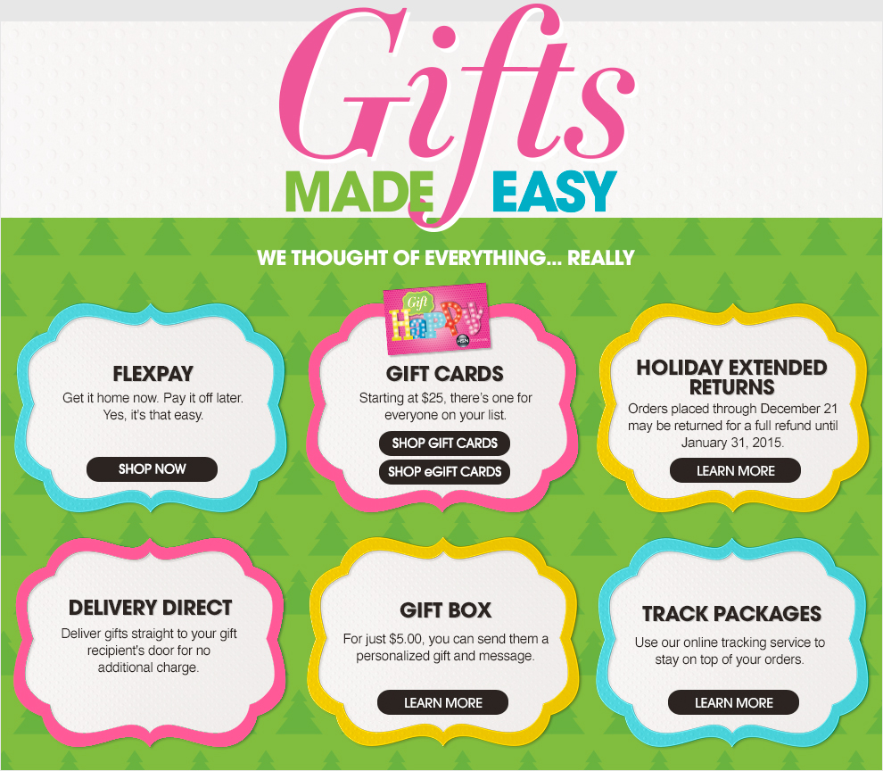 (HSN) Extended holiday returns started 10/1!